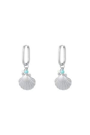 Dangling shell earrings - Beach collection Silver Stainless Steel h5 