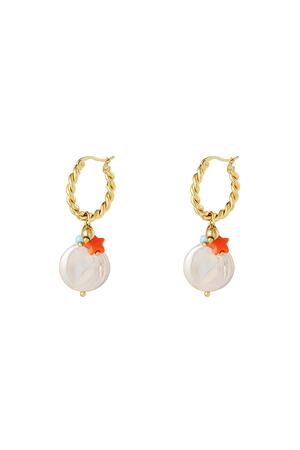 Dangling earrings - Beach collection Gold Stainless Steel h5 