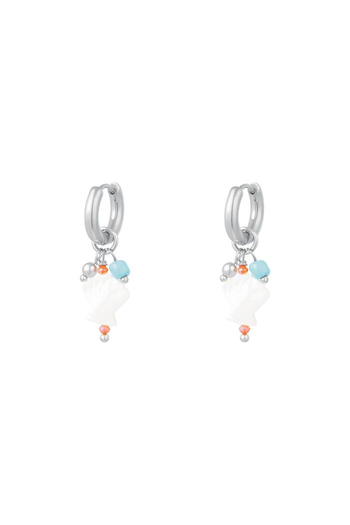 Little sea shell earrings - Beach collection Silver Stainless Steel 