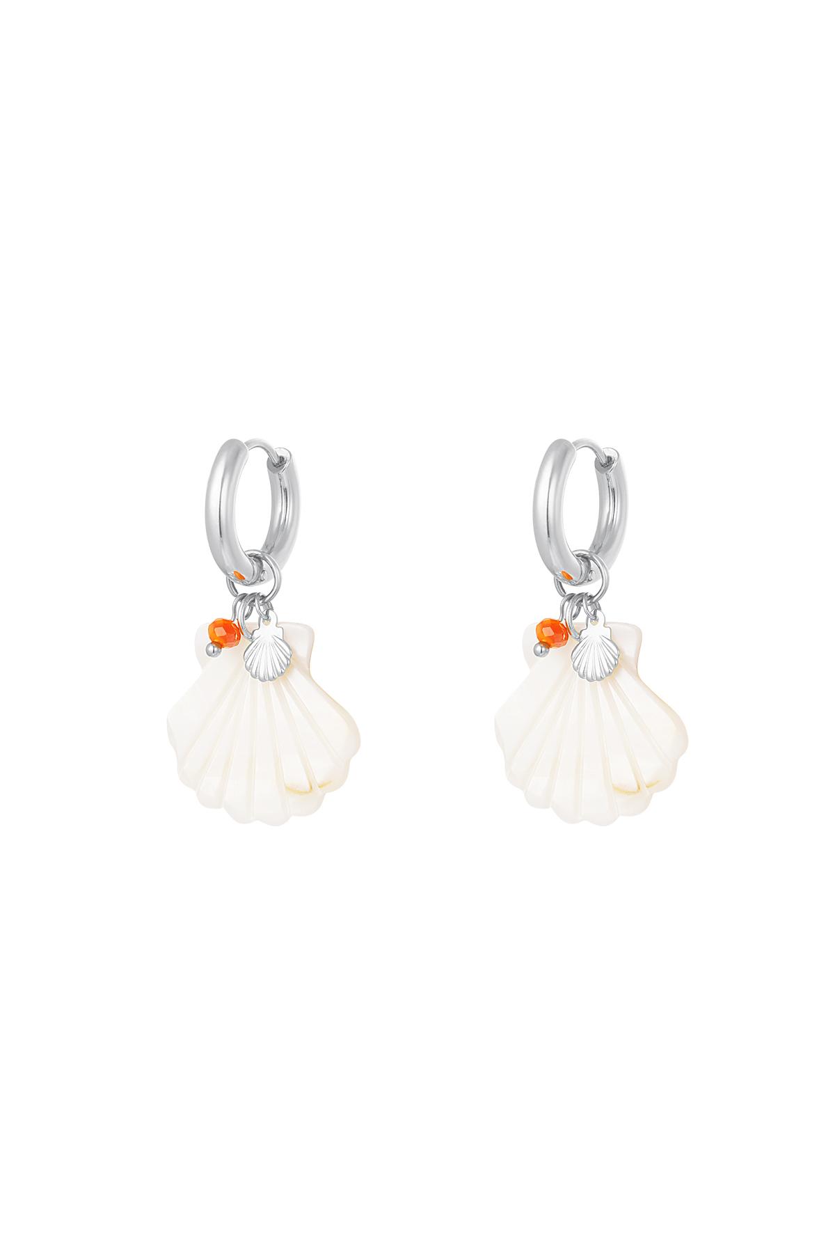 Sea shell earrings - Beach collection Silver Stainless Steel h5 