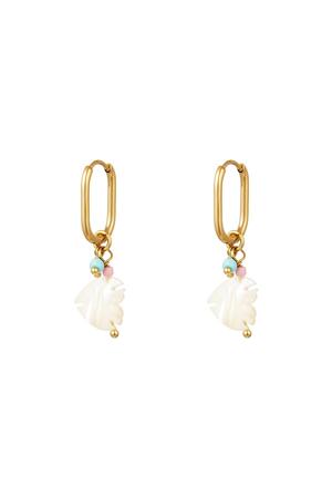 Fish earrings - Beach collection Gold Stainless Steel h5 