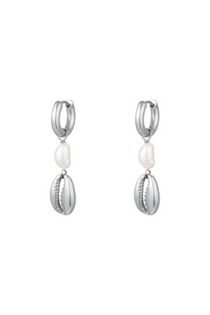 Pendientes de perlas - Colección playa Plata Acero inoxidable h5 