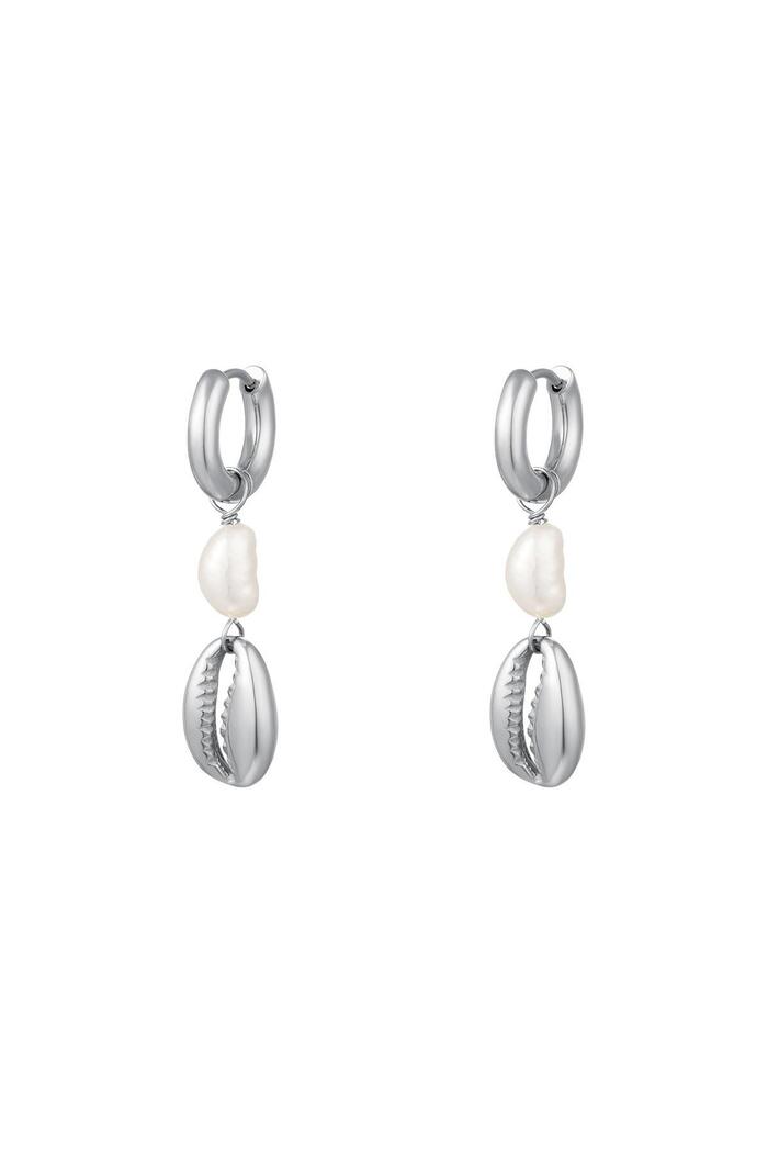Pearl earrings - Beach collection Silver Stainless Steel 