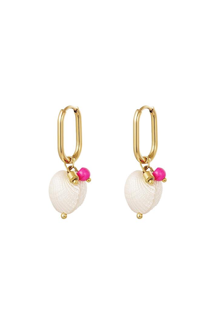 Sea shell earrings - Beach collection Gold Stainless Steel 