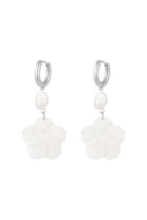 Flower earrings - Beach collection Silver Stainless Steel h5 