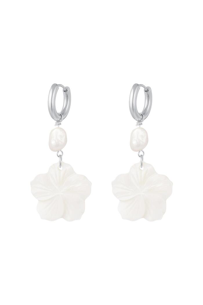 Flower earrings - Beach collection Silver Stainless Steel 