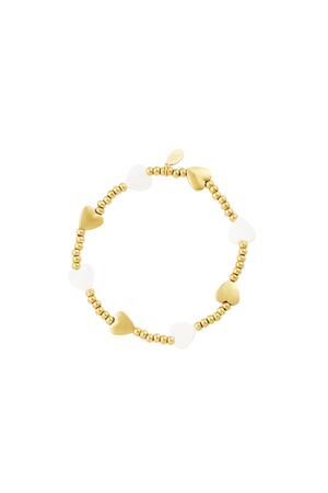 Love hearts bracelet - Beach collection Gold Stainless Steel h5 