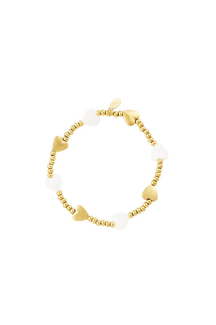 Love hearts bracelet - Beach collection Gold Stainless Steel 