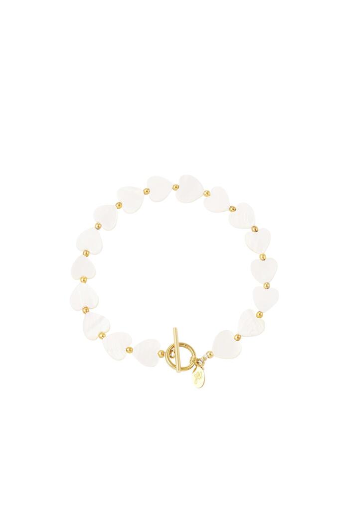 Heart bracelet - Beach collection White gold Sea Shells 