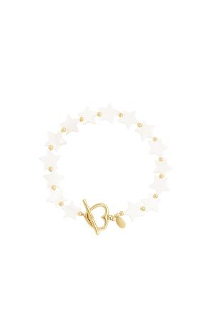 Bracelet étoile - Collection Plage Or blanc Coquilles h5 