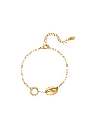 Bracelet coquillage - Collection Plage Or Acier inoxydable h5 
