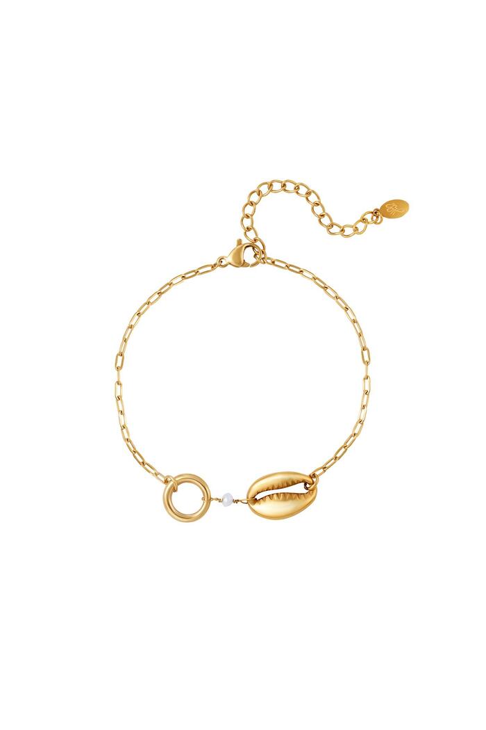 Bracelet coquillage - Collection Plage Or Acier inoxydable 