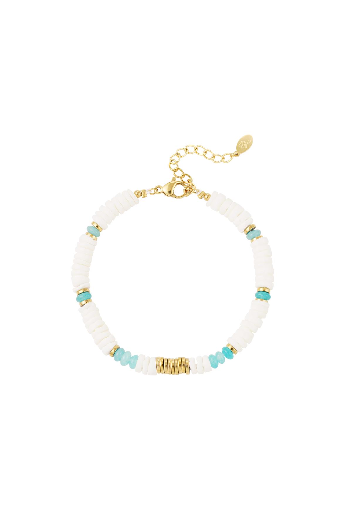 Stone bead bracelet - Beach collection Blue