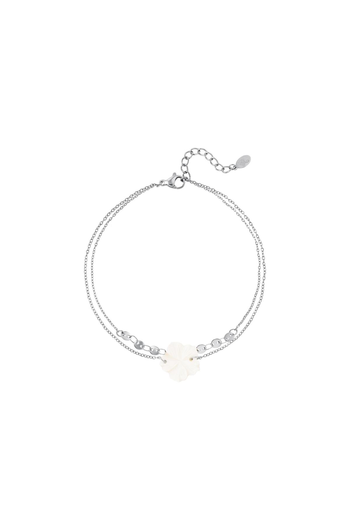 Flower bracelet - Beach collection Silver Color Stainless Steel 2