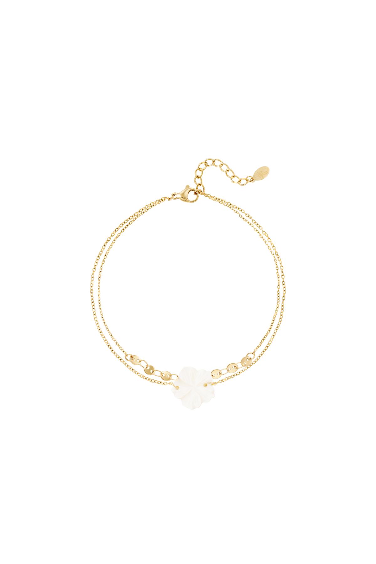 Flower bracelet - Beach collection Gold Stainless Steel 