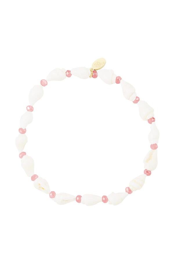 Bracelet coquillage - Collection plage Rose Acier inoxydable