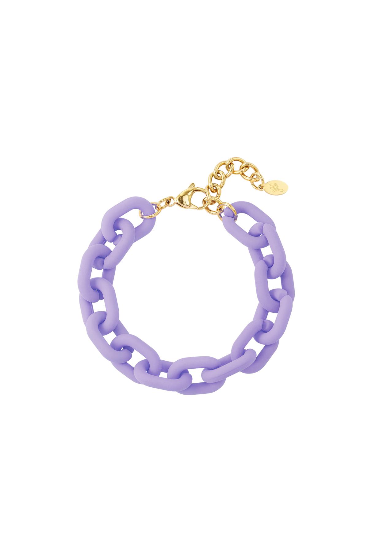 Acrylic chain bracelet colorful Purple h5 