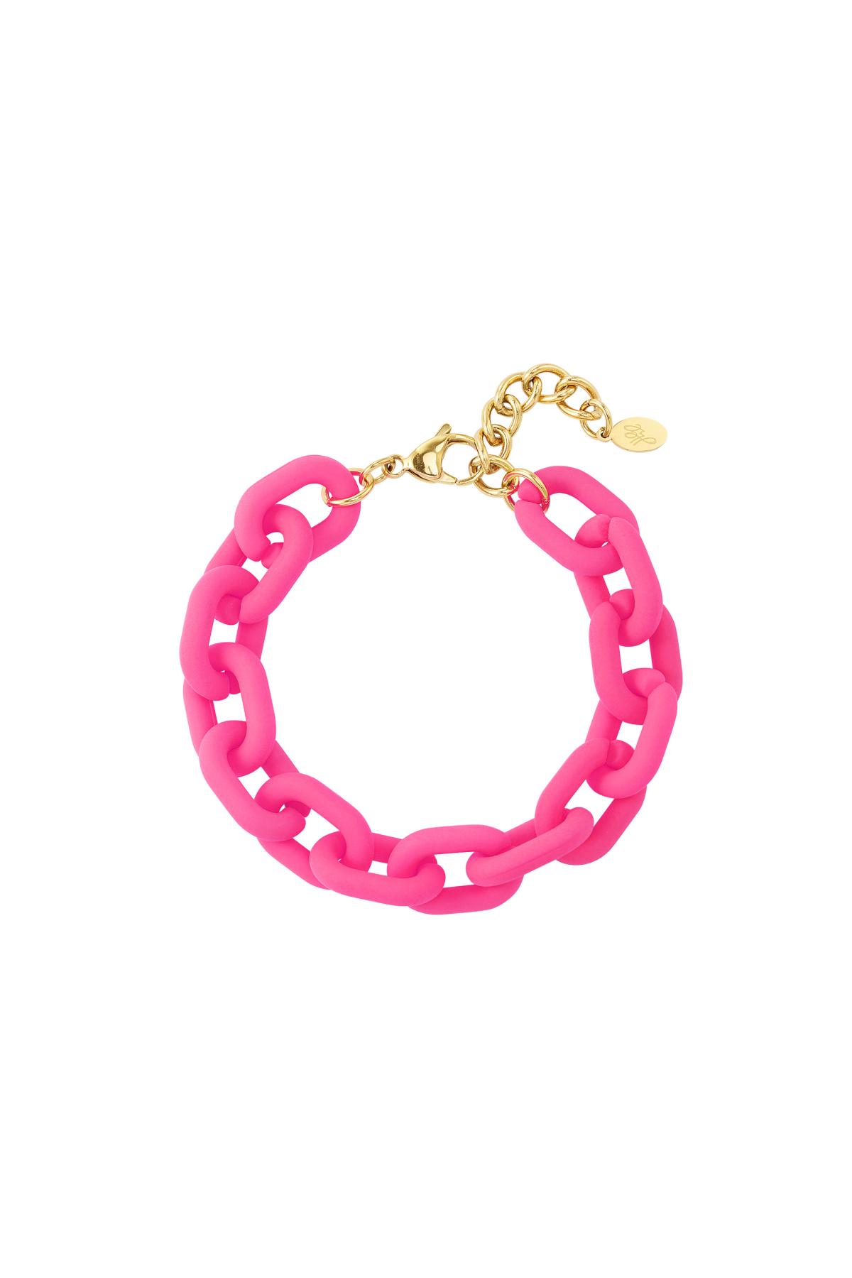 Acrylic chain bracelet colorful Fuchsia h5 