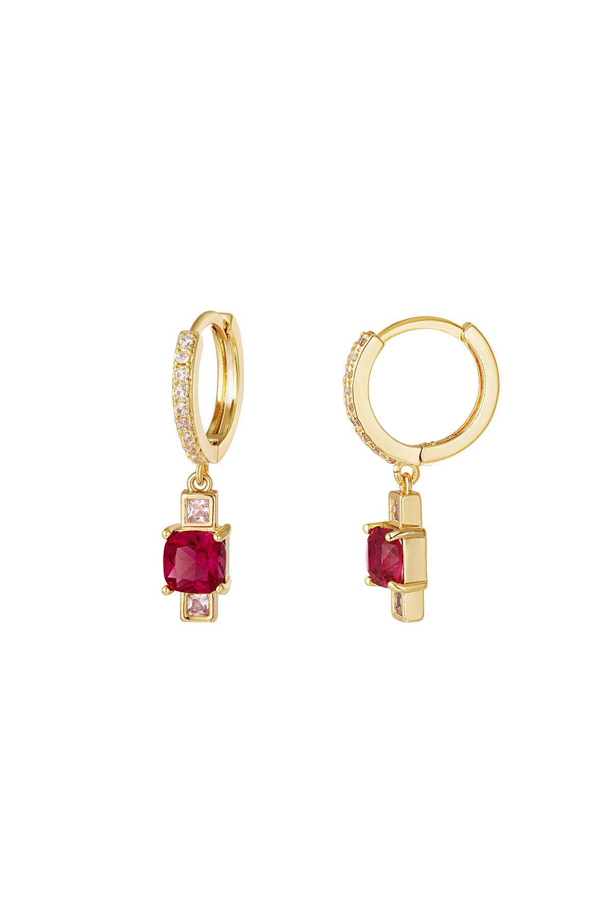 Ohrring-Zirkon-Charme - Sparkle Collection Rosè & Gold Kupfer h5 