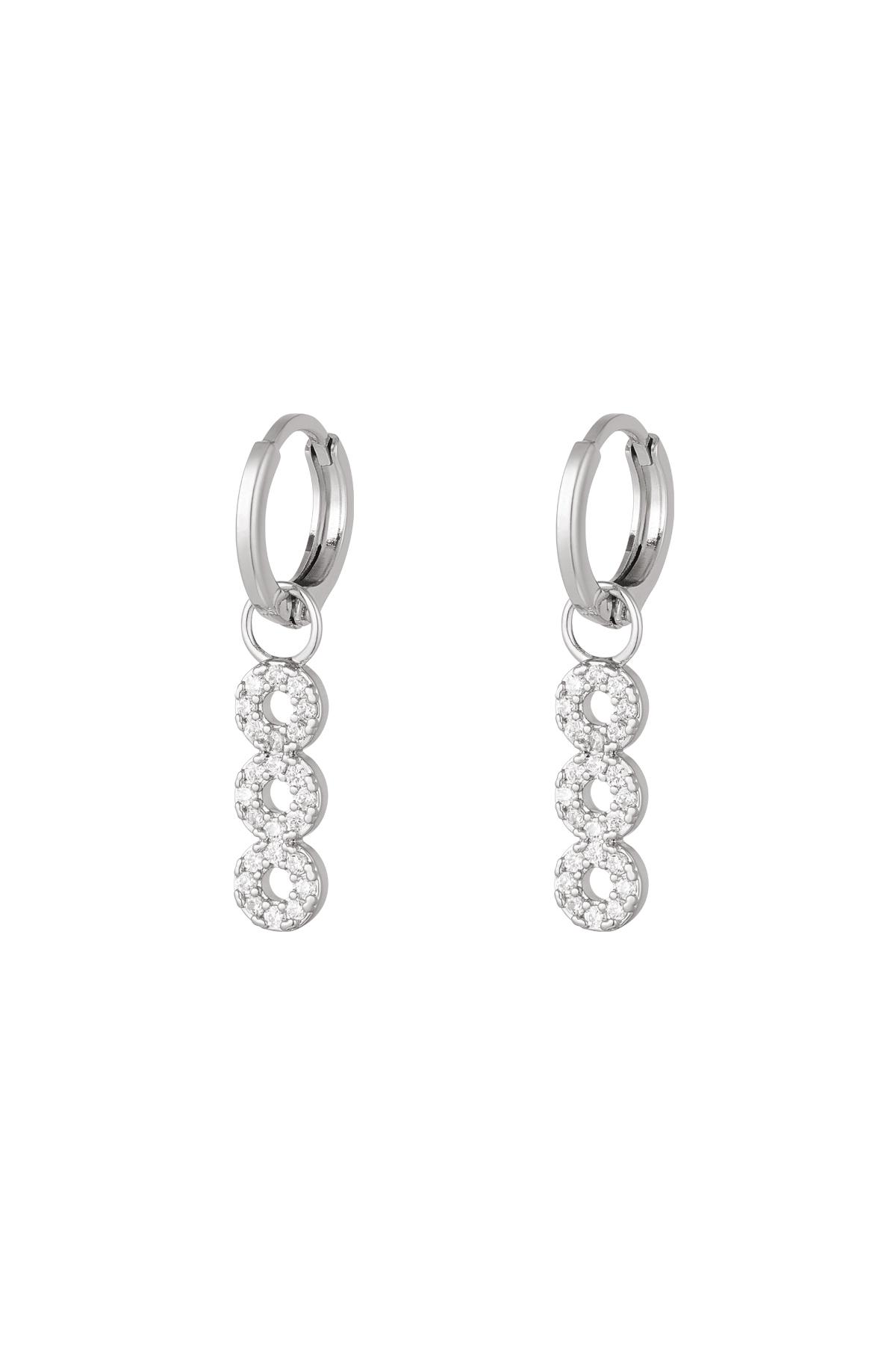 Earrings three rounds - Sparkle collection Silver Copper h5 