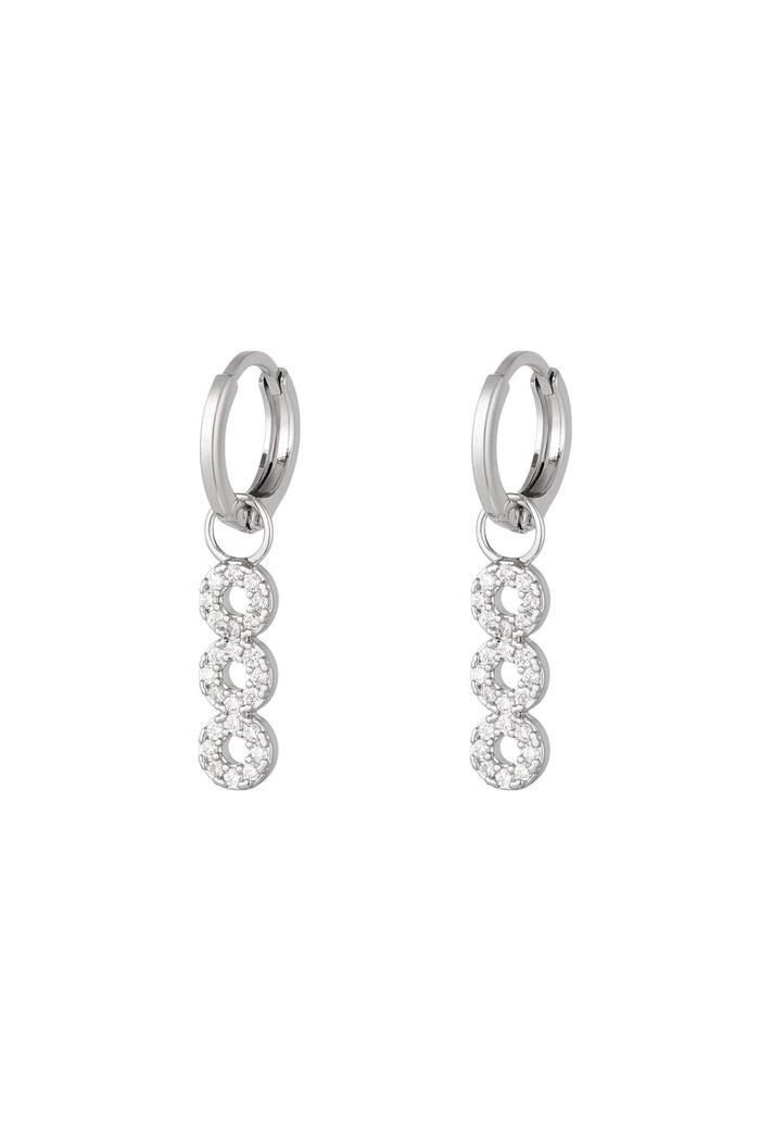 Earrings three rounds - Sparkle collection Silver Copper 