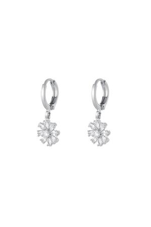 Earrings flower - Sparkle collection Silver Copper h5 