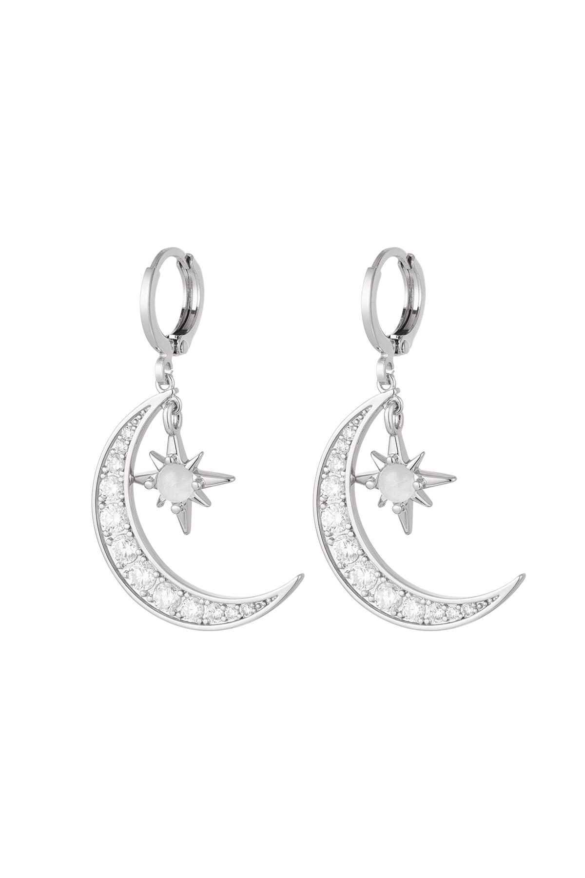 Pendientes luna y estrella - colección Sparkle Plata Cobre h5 