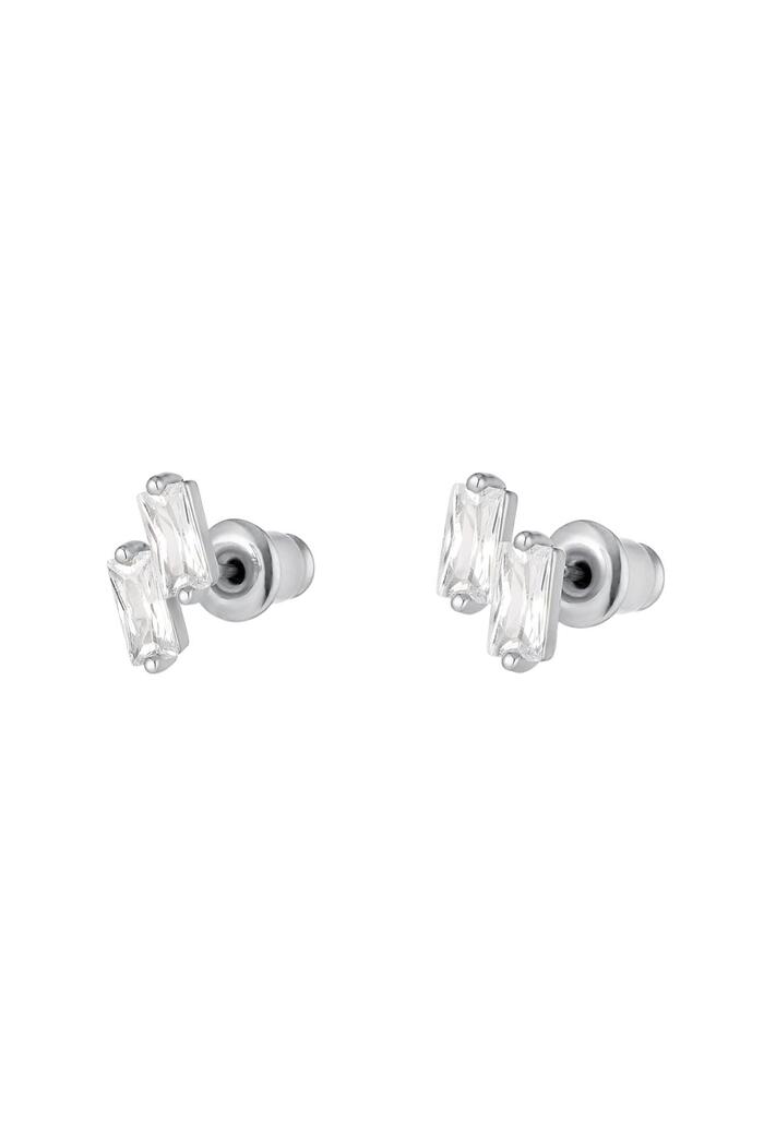 Ear studs colored stones - Sparkle collection Silver Copper 
