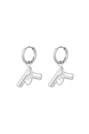 Earrings Dress to Kill Silver Stainless Steel h5 