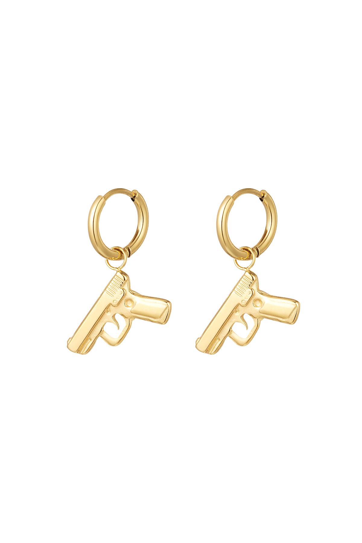 Earrings Dress to Kill Gold Color Stainless Steel