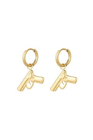 Earrings Dress to Kill Gold Stainless Steel h5 