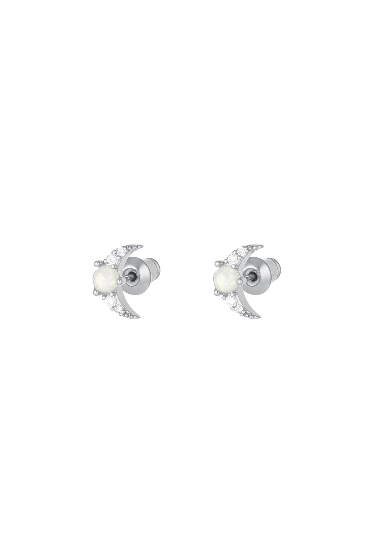 Ear Studs Moon - Sparkle Collection Silver Copper