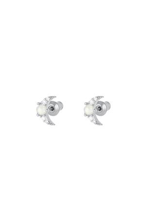 Ear Studs Moon - Sparkle Collection Silver Copper h5 