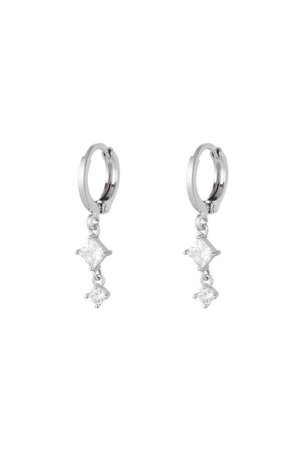 Ohrringe mit Zirkonias - Kollektion Sparkle Weißes Silber Kupfer