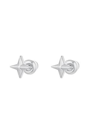 Orecchini a bottone Stella - Collezione Sparkle Silver Copper h5 