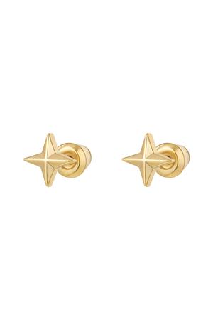 Kulak Studs Star - Sparkle Koleksiyonu Gold Copper h5 