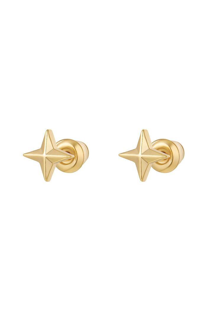 Kulak Studs Star - Sparkle Koleksiyonu Gold Copper 