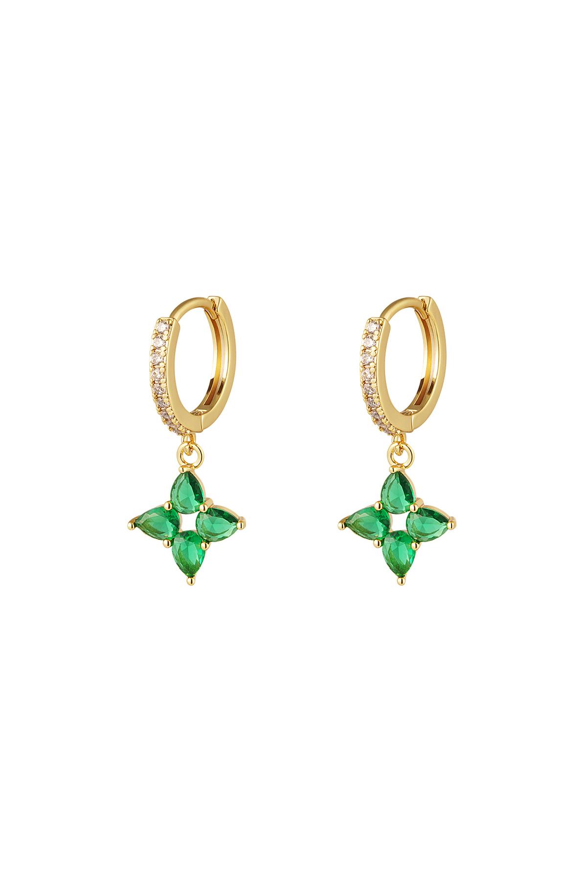 Earrings star - Sparkle collection Green Copper h5 