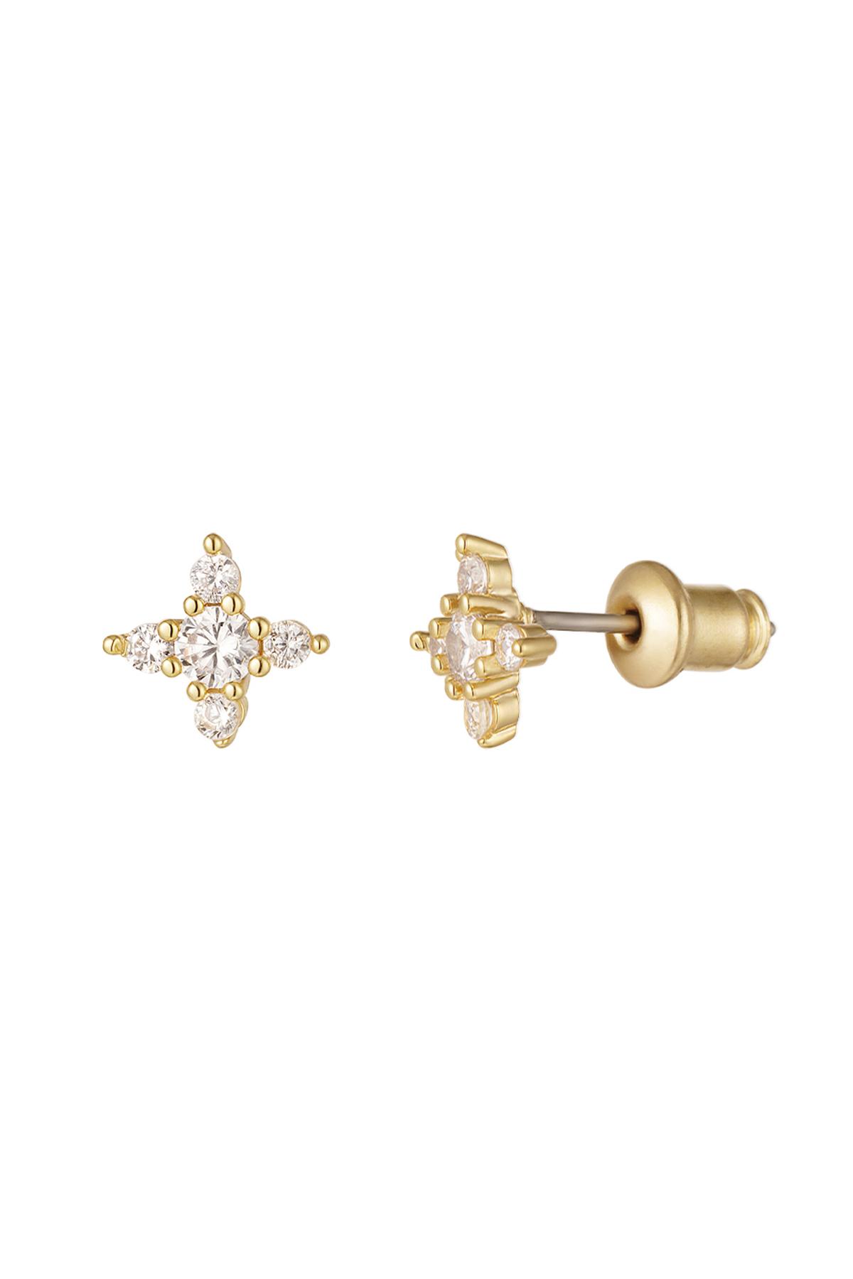 Ear Studs Star - Sparkle Collection Gold Color Copper