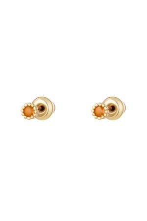 Ear Studs Zircon - Sparkle Collection Orange Copper h5 