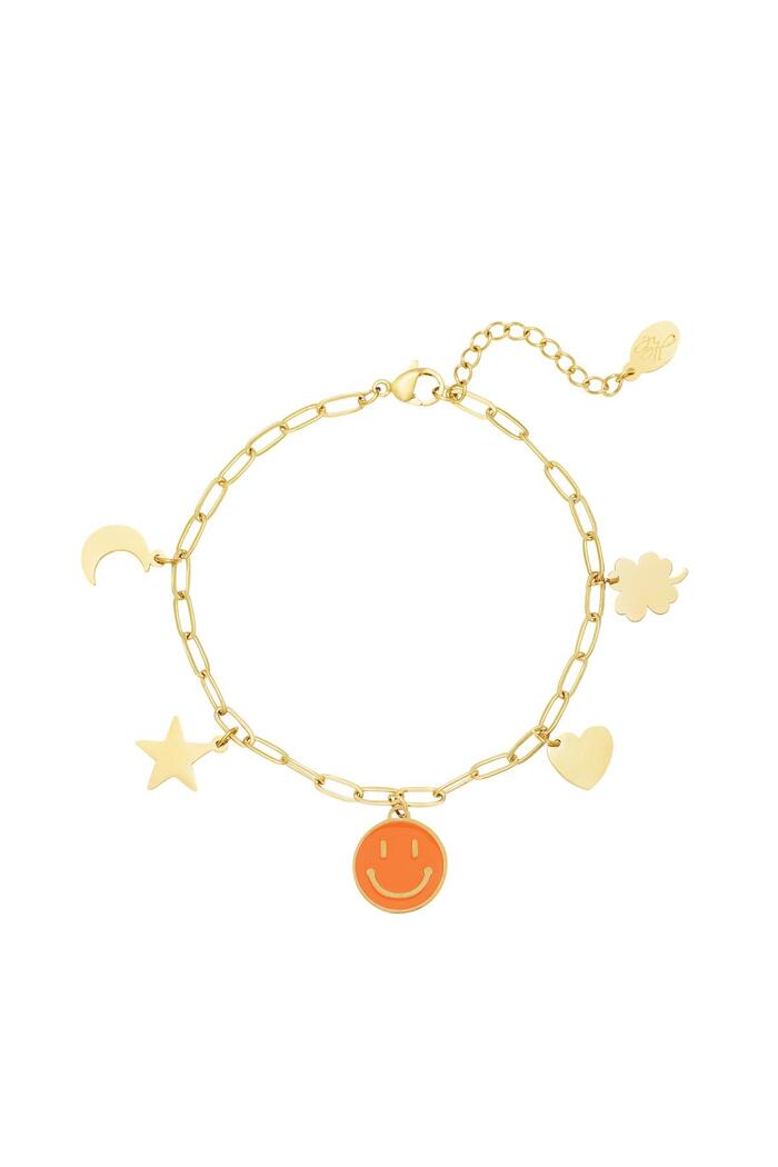 Bracciale con charms Gold Stainless Steel 