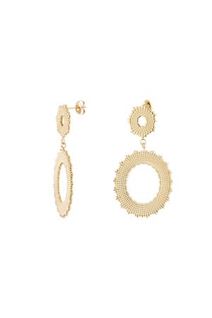 Earrings statement circles Gold Stainless Steel h5 