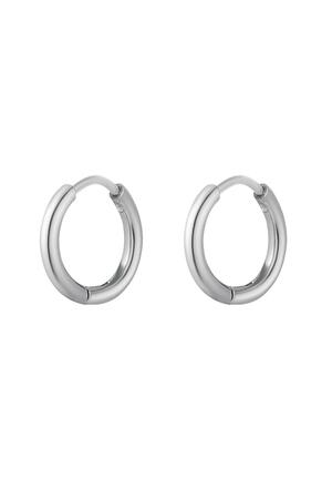 Creoles simple XS Silver Stainless Steel h5 