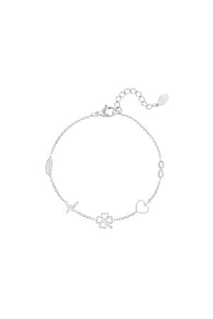 Minimalist bracelet with charms Silver Stainless Steel h5 