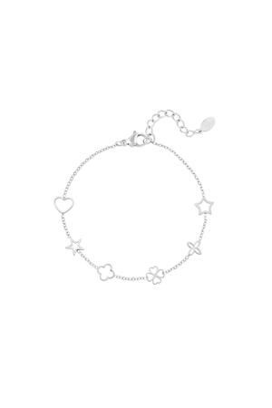 Armband mit Figuren Silber Edelstahl h5 
