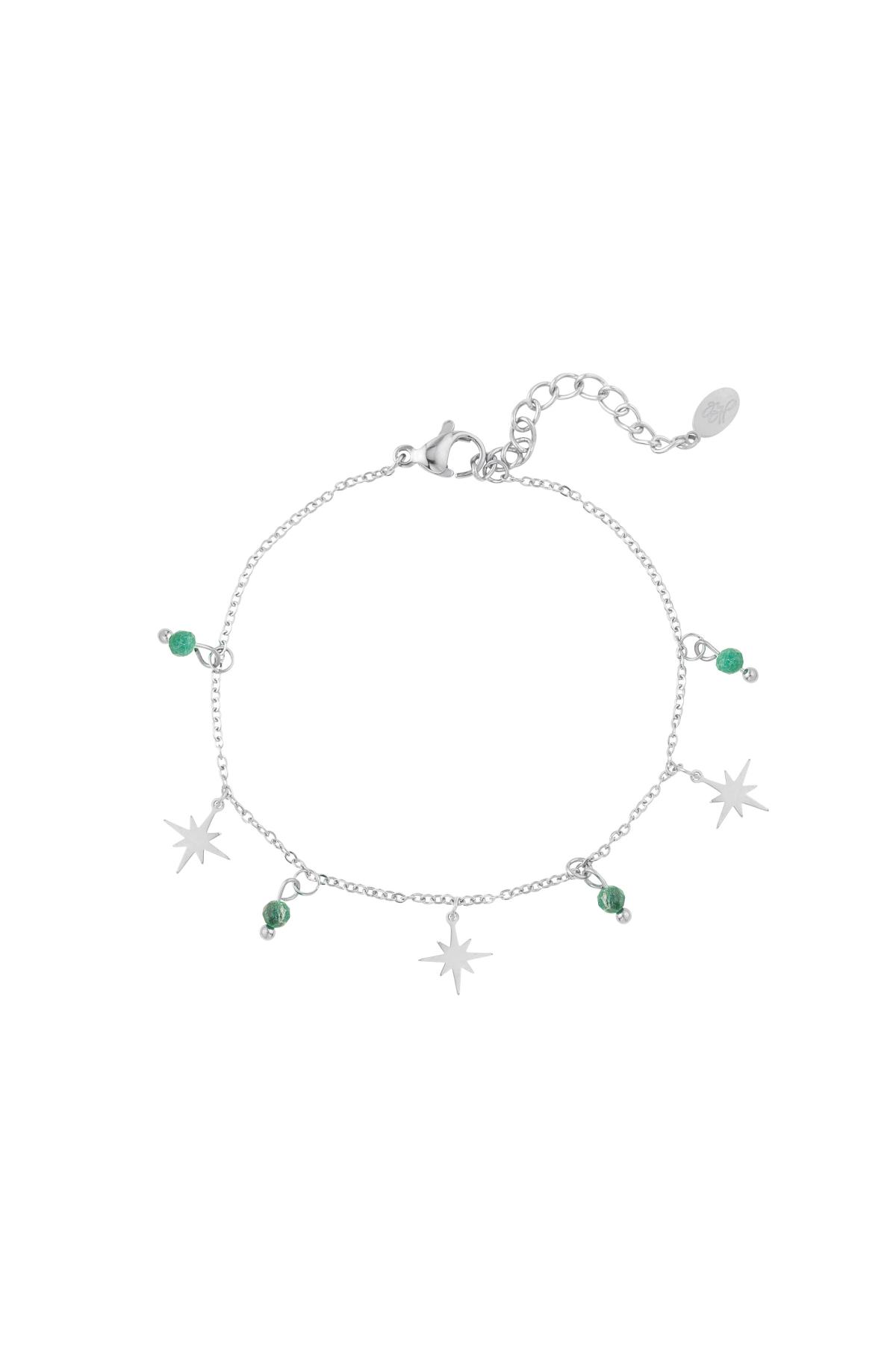 North star bracelet &amp; beads Silver Stainless Steel
