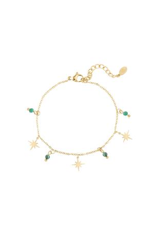North star bracelet & beads Gold Stainless Steel h5 