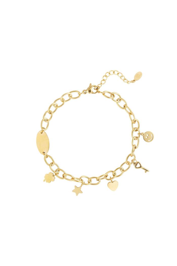 Bracelet with charms Gold Stainless Steel 