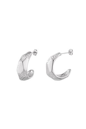 Earrings abstract Silver Stainless Steel h5 