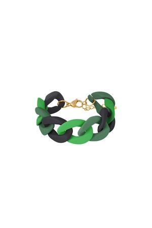 Bracelet acrylique lié Vert Acier inoxydable h5 